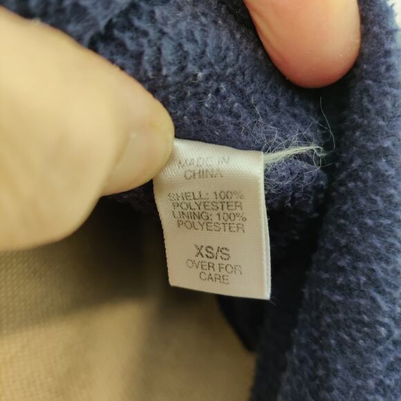 Vintage VS Blue Fleece Lined Satin Robe, XS/S - Picture 9 of 11